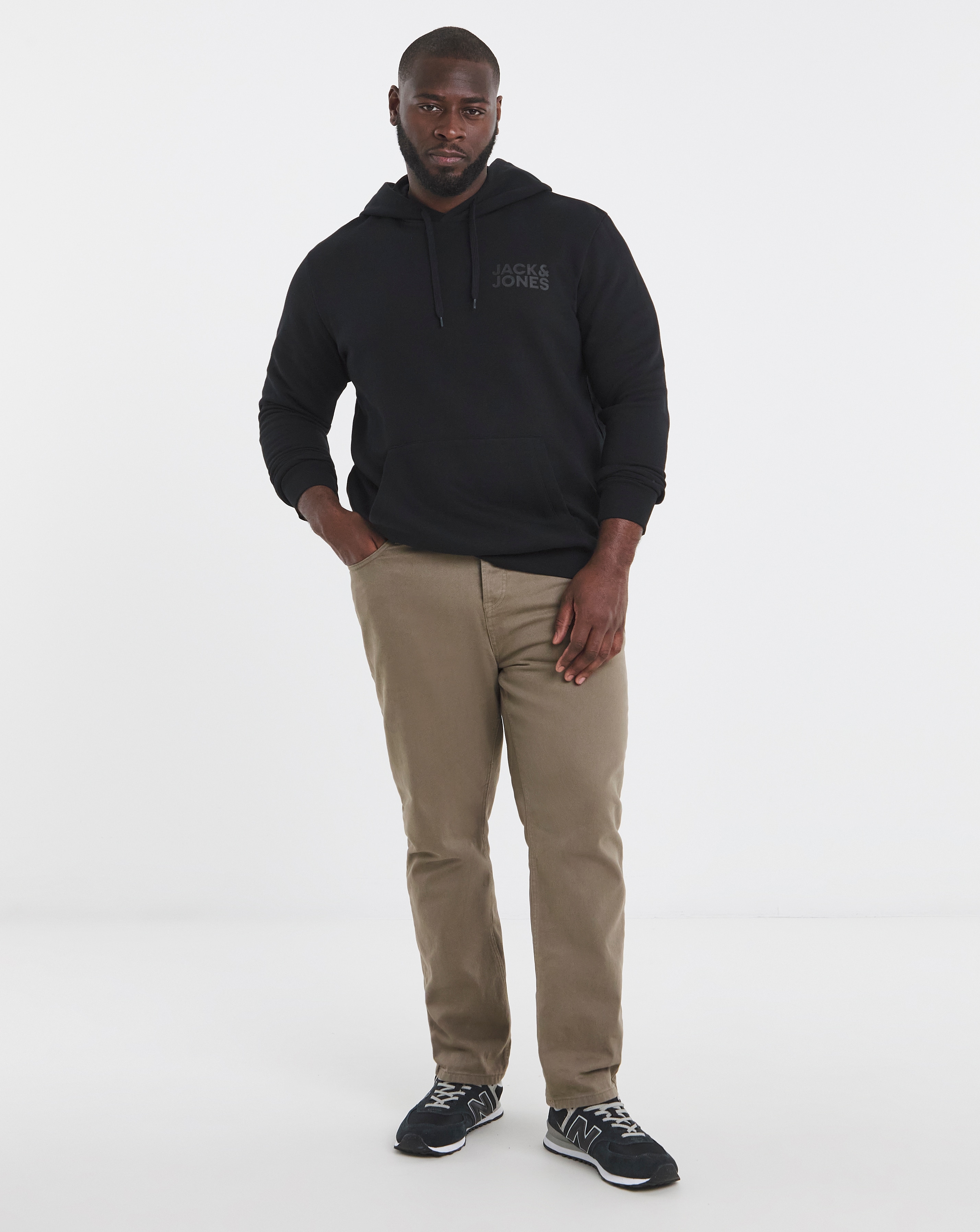 Jack & Jones Corp Logo Hoodie - Black