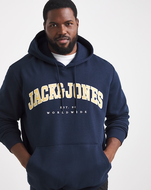 Jack & Jones Caleb Varsity Hoodie - Navy