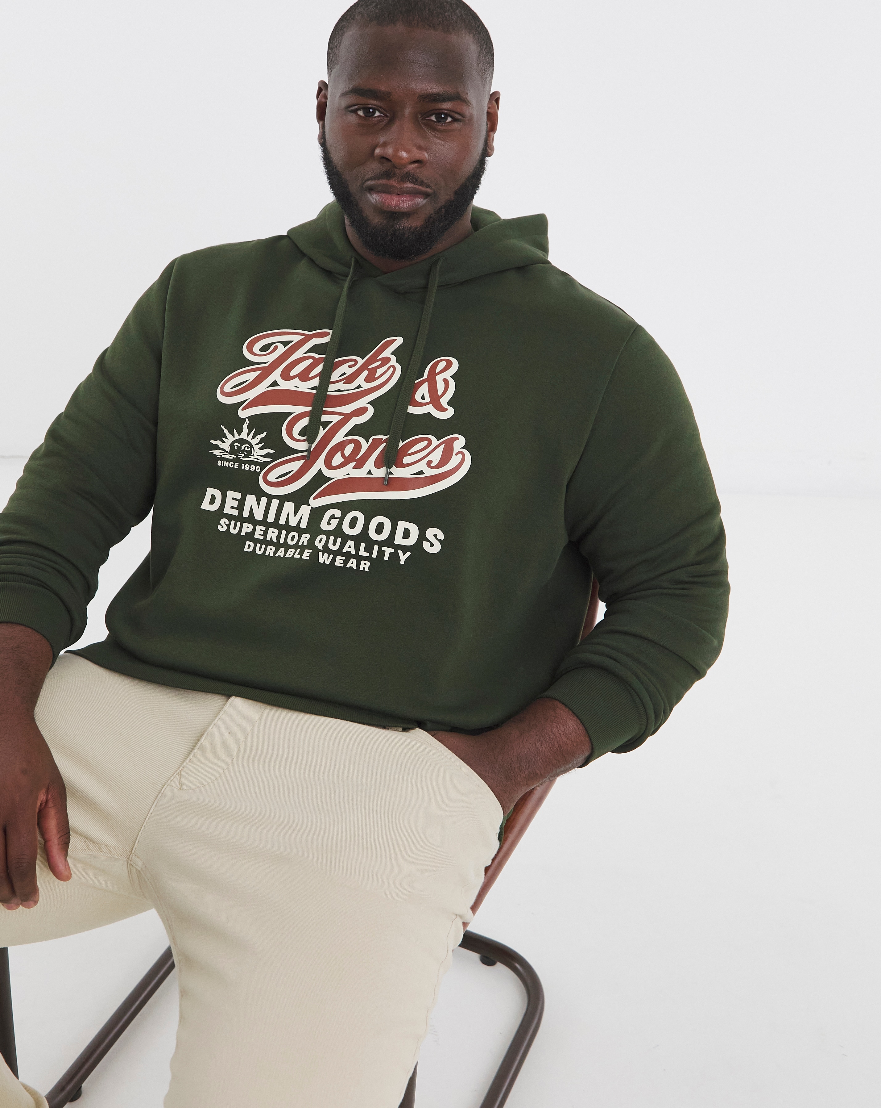 Jack & Jones Logo Hoodie - Green