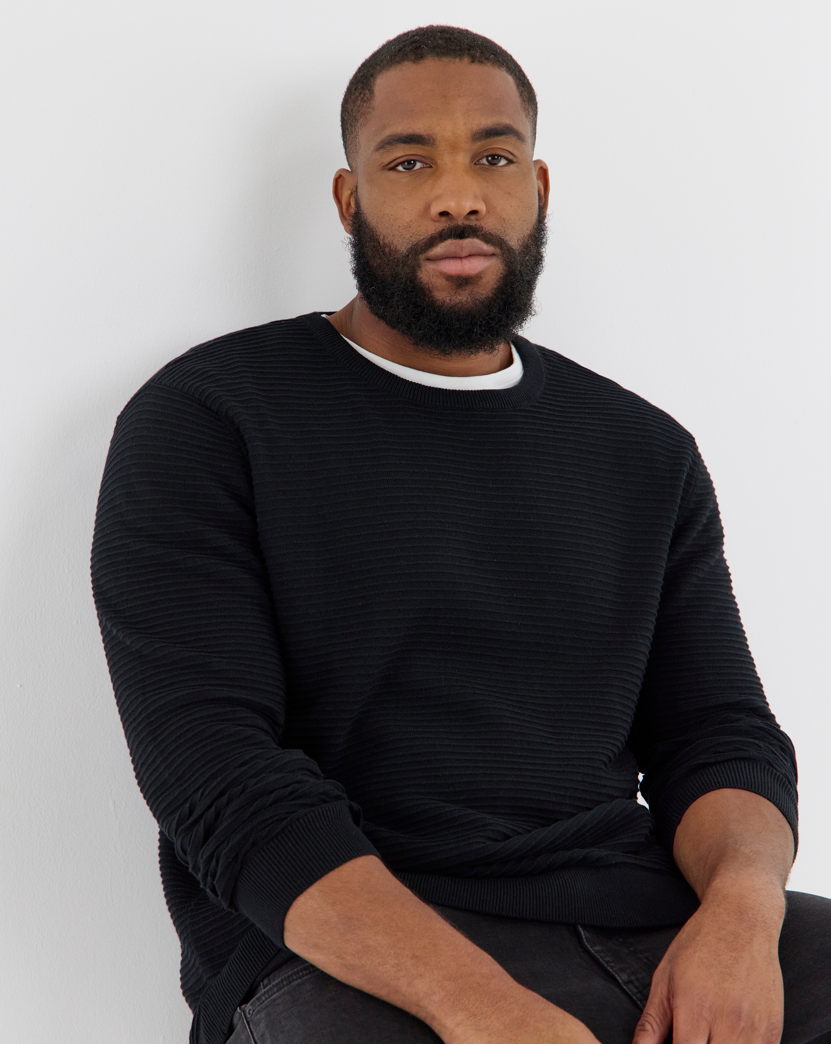 Jack & Jones Otto Knit Crew Neck - Black