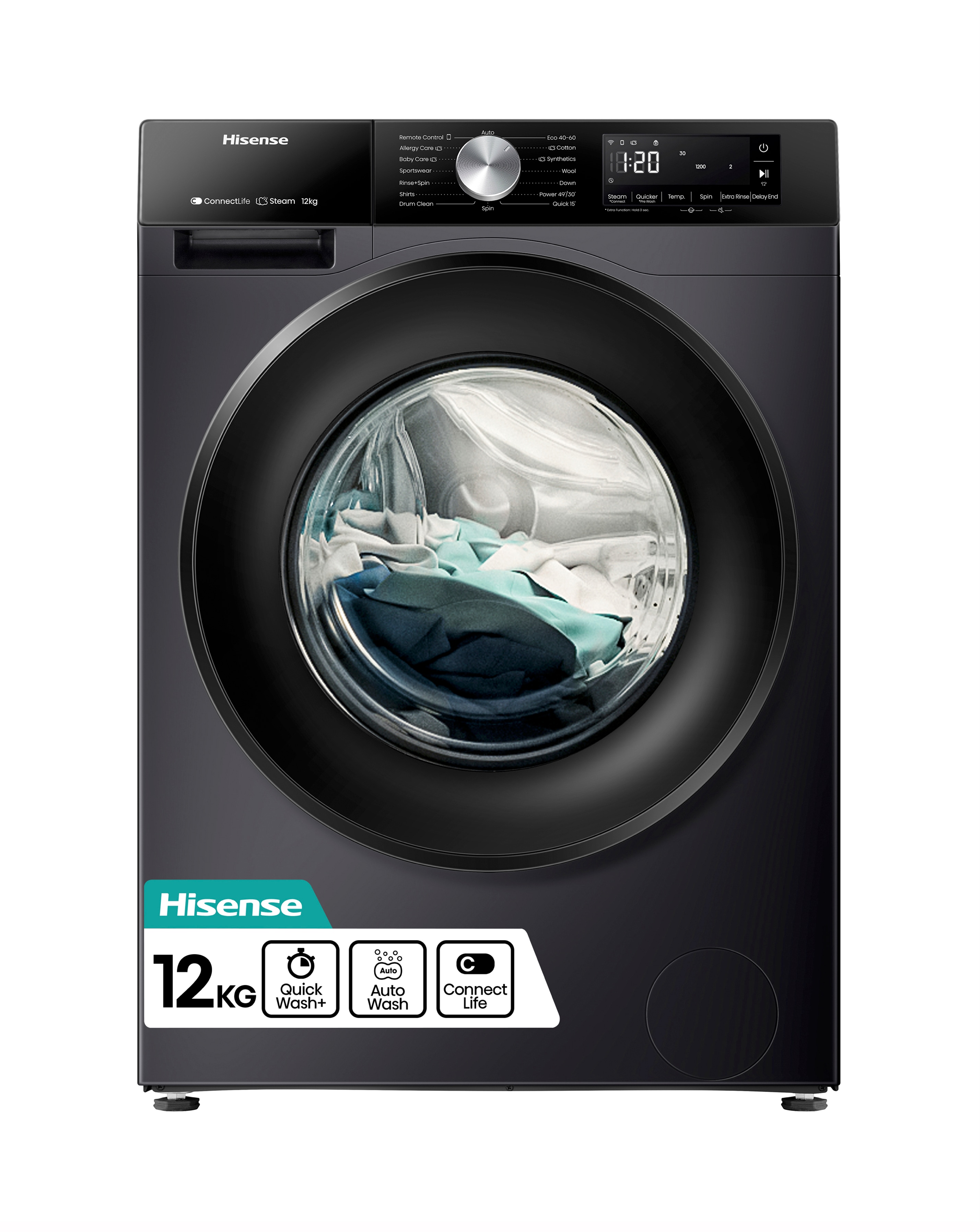 Hisense WF3S1243BB3 12kg Washing Machine