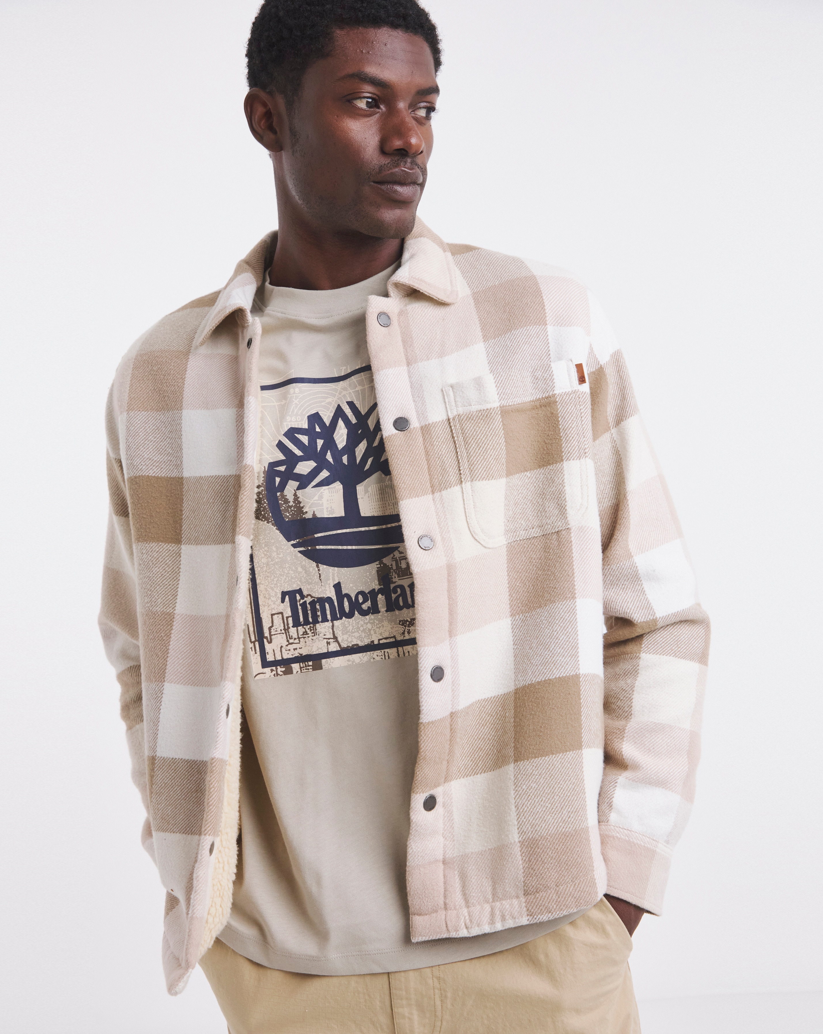 Timberland High Pile Overshirt - Natural