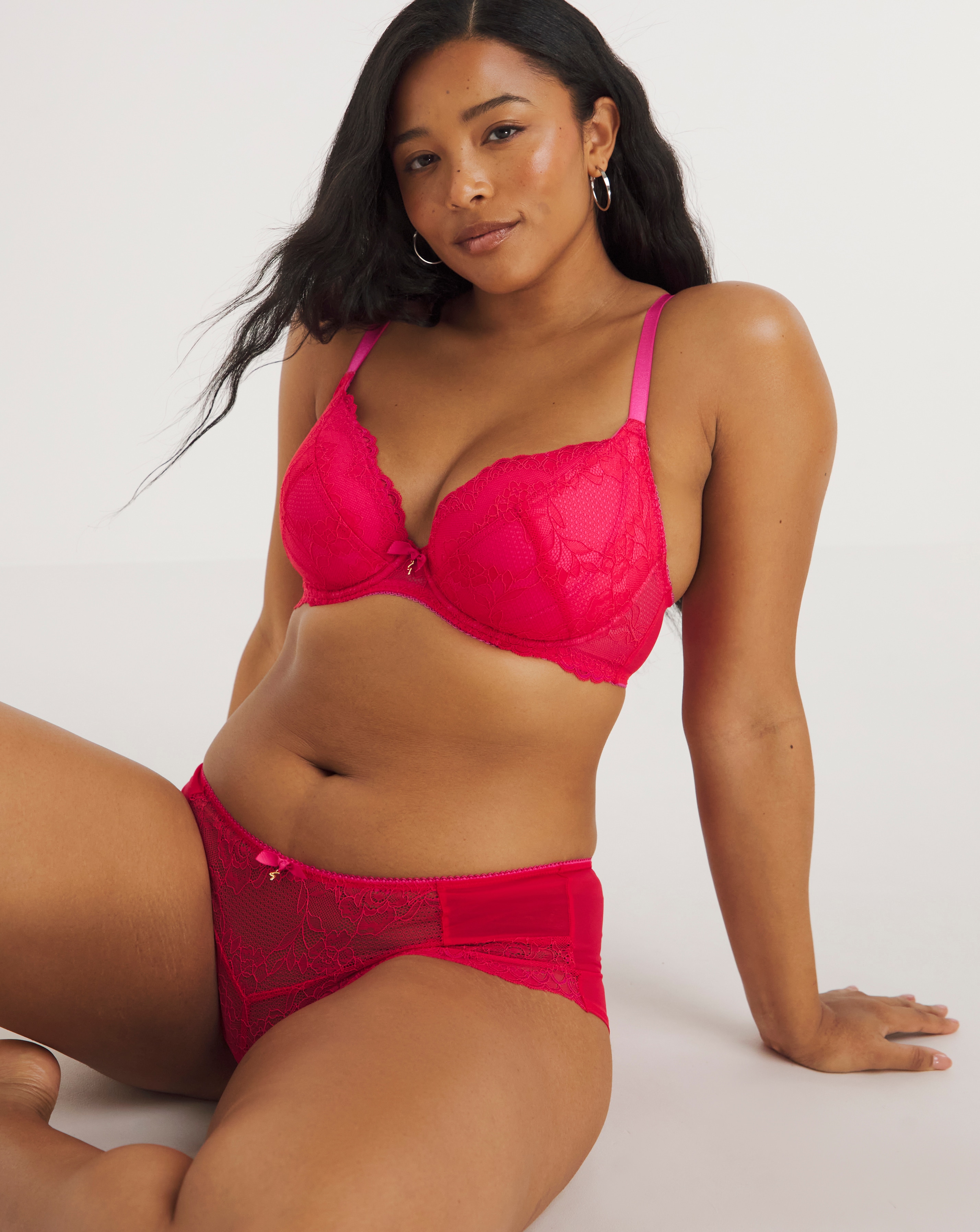Gossard Superboost Plunge Bra Rose Red