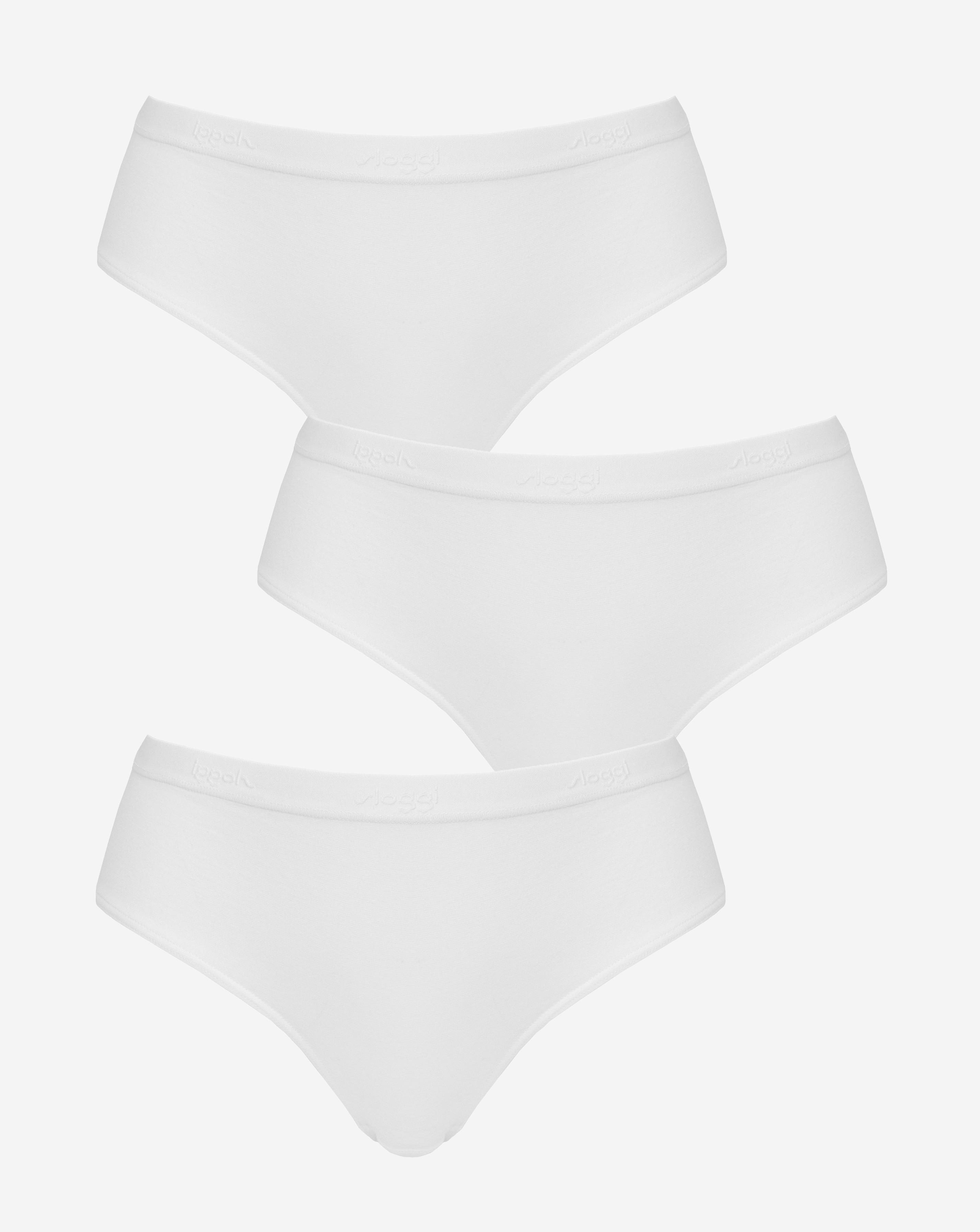 Sloggi 3Pk Go Casual Midi Knicker White