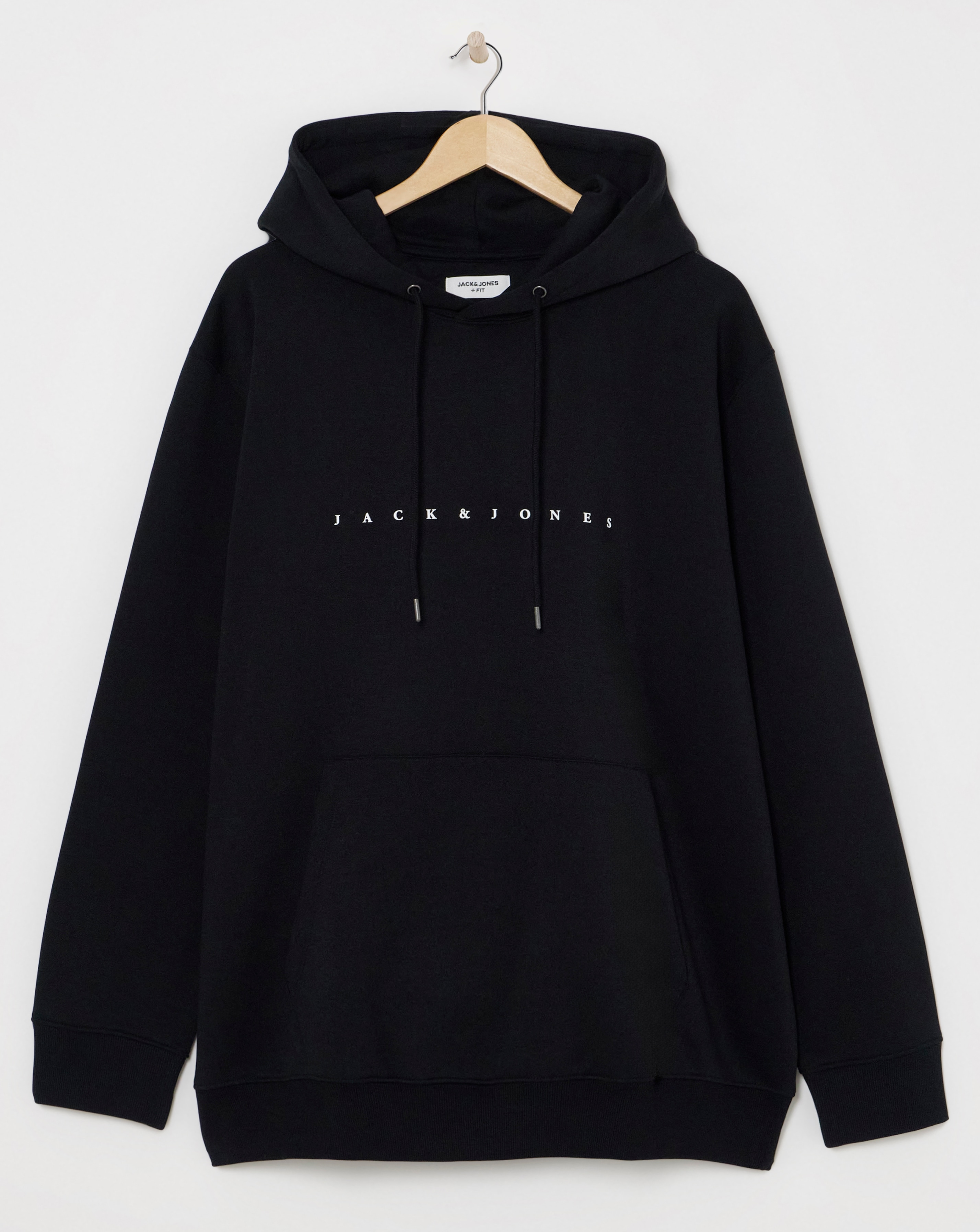Jack & Jones Star Logo Hoodie - Black