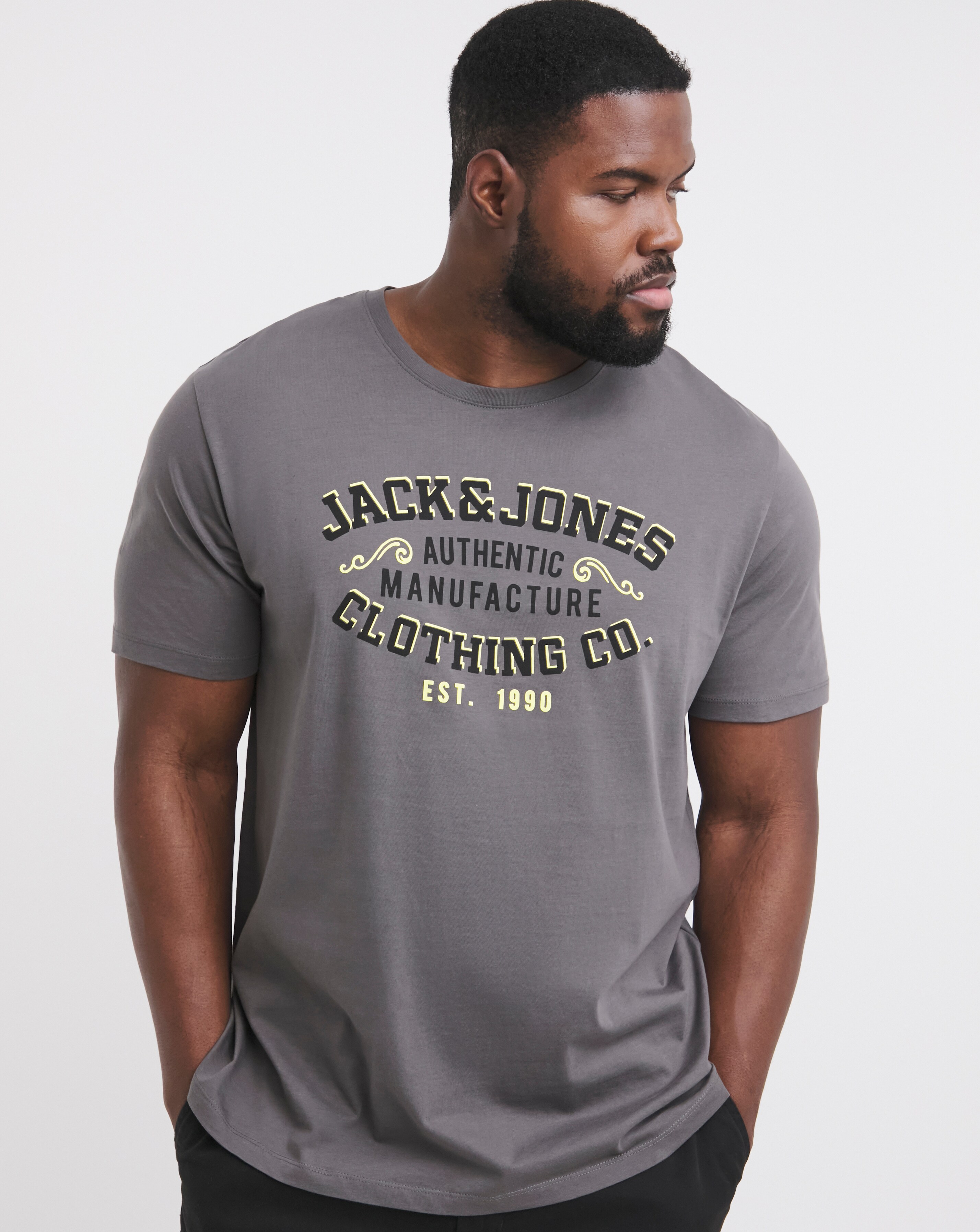 Jack & Jones Logo T-Shirt - Grey