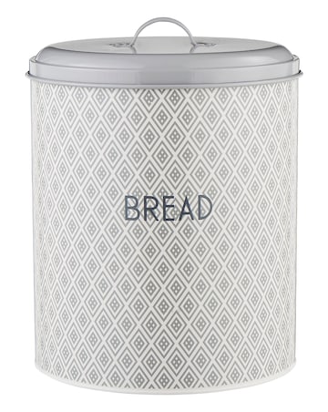 Grey Geo Bread Bin