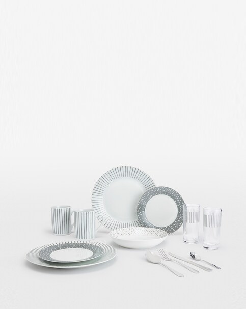 36 Piece Grey Starter Dinner Set 6254