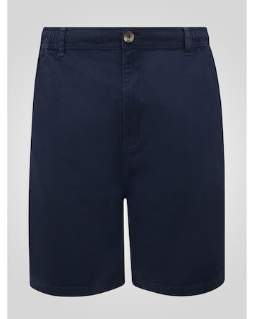 SPENCER 2-D555 Navy Full Elastic Waist Stretch Shorts With Drawcord