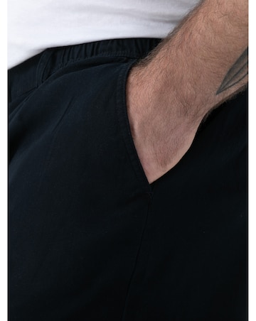 SPENCER 2-D555 Navy Full Elastic Waist Stretch Shorts With Drawcord