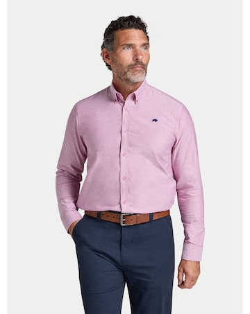 Raging Bull L/S Classic Oxford Shirt Red
