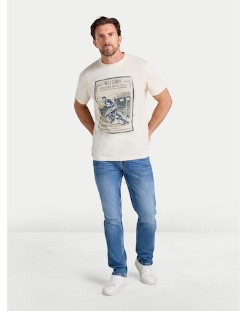 Raging Bull Vintage Rugby Poster T-Shirt Cream