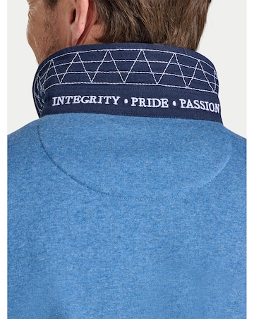 Raging Bull Rugby Collar Sweat Denim Blue