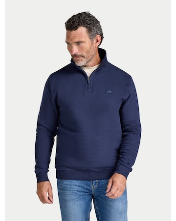 Raging Bull Classic Jersey Quarter Zip Sweat Navy