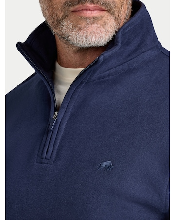 Raging Bull Classic Jersey Quarter Zip Sweat Navy
