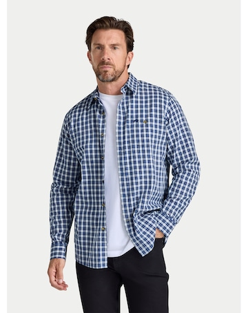 Raging Bull L/S Mod Check Shirt Navy
