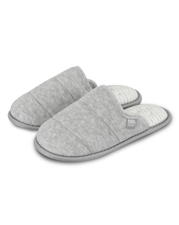Isotoner Ladies Marl Quilted Mule Slipper