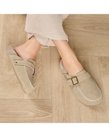 Isotoner Ladies Suedette Open Back Moccasin Slipper