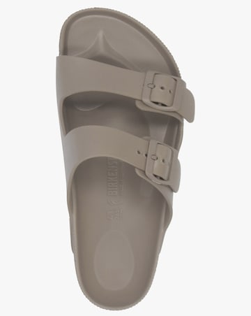 Birkenstock Arizona EVA Gray Taupe Two Bar Mules Narrow Width