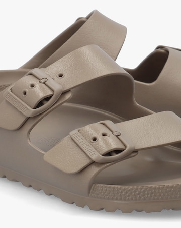 Birkenstock Arizona EVA Gray Taupe Two Bar Mules Narrow Width