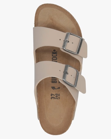 Birkenstock Arizona Birko-Flor Sandcastle Two Bar Mules Narrow Width