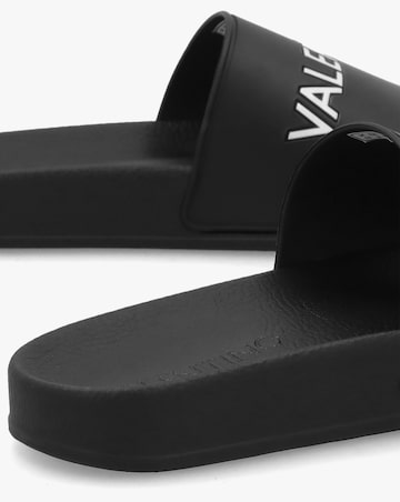 Valentino Bags Giada Black Logo Sliders Standard Fit