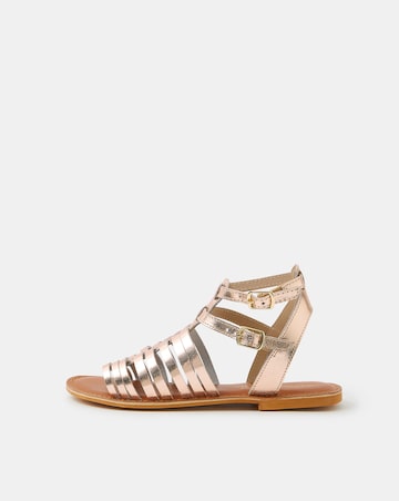 Accessorize Woven Metallic Slide Sandals
