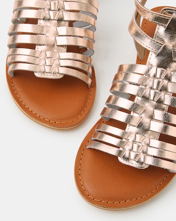 Accessorize Woven Metallic Slide Sandals