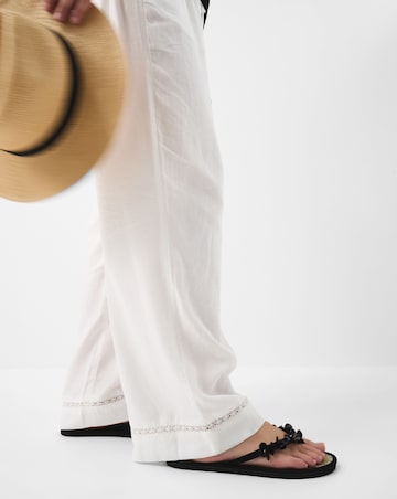 Accessorize Embellished Flip Flops