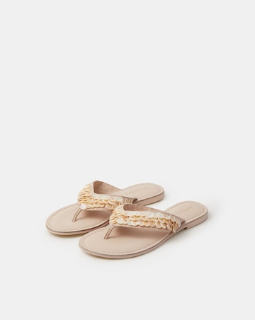Accessorize Embellished Flip Flops