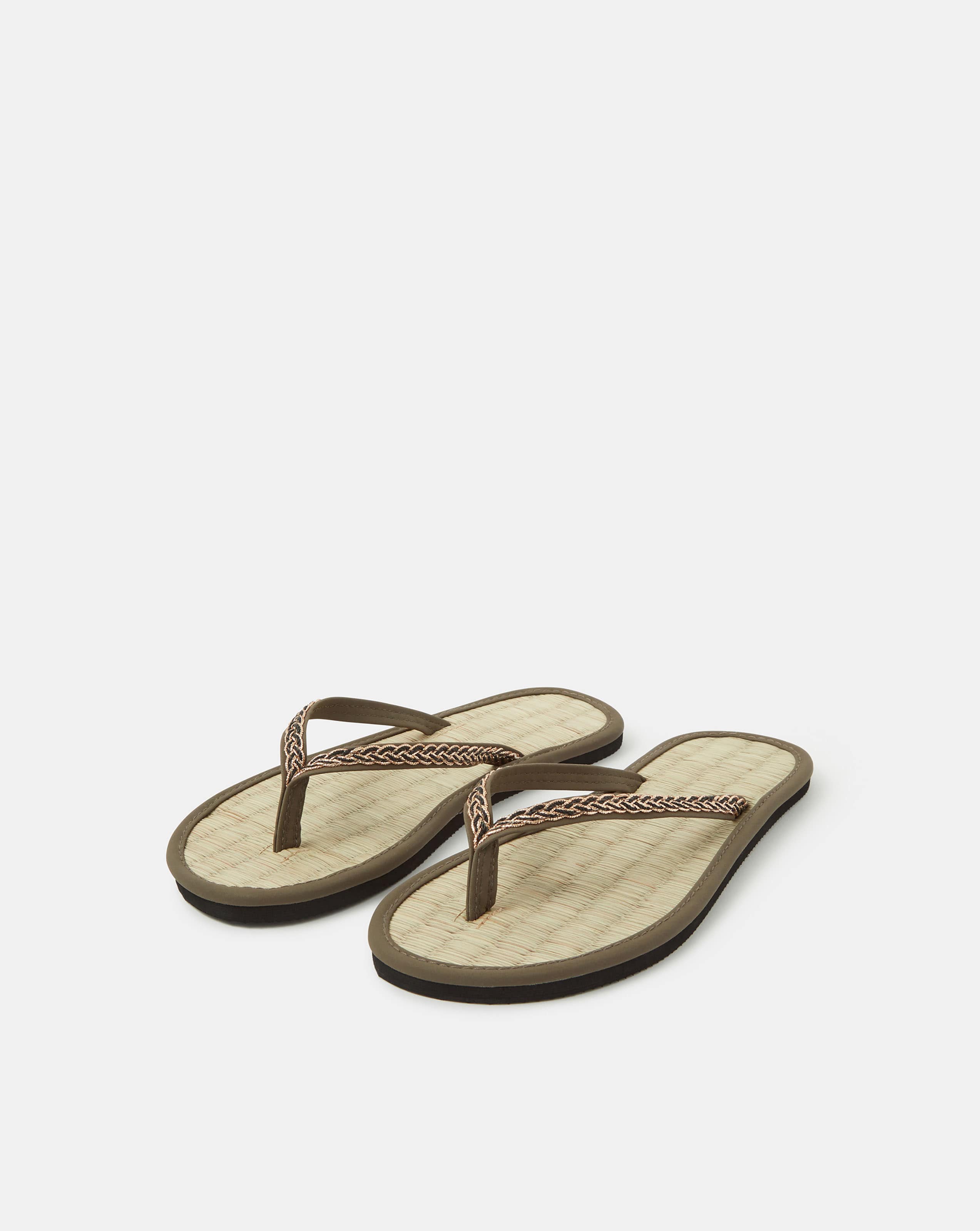 New In - Accessorize Braided Strap Flip Flops
