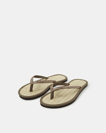 Accessorize Braided Strap Flip Flops