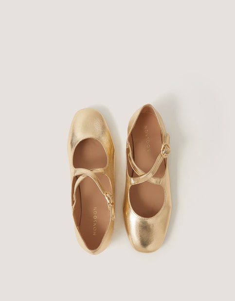 Monsoon Dana Metallic Ballet Flats