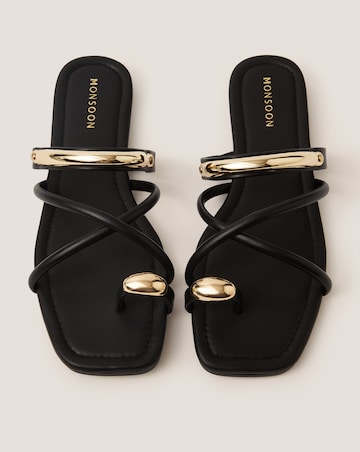 Monsoon Metal Detail Toe Strap Sandals