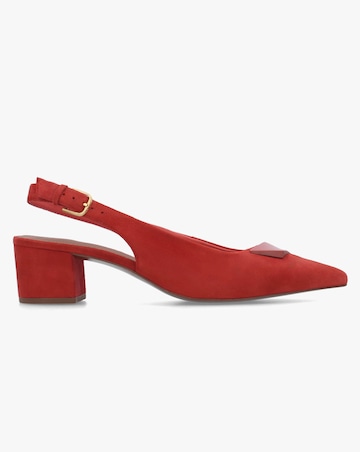 Radley Bliss Crescent Flame Suede Block Heeled Sling Backs Standard Fit