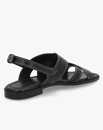 Radley The Evie Luxe Black Leather Artisan Sandals Standard Fit