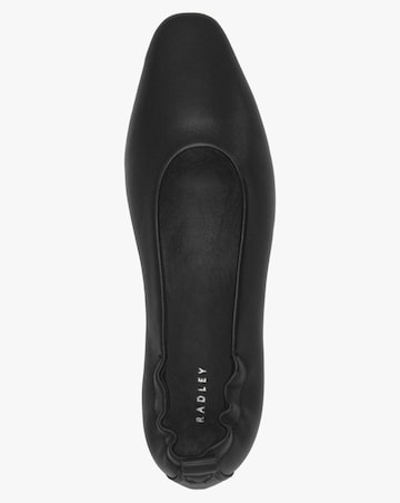 Radley Elm Grove Black Leather Ballet Pumps Standard Fit
