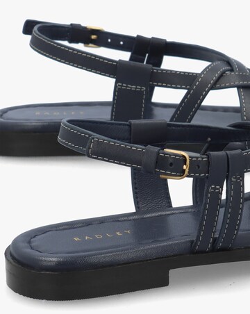 Radley Calvert Way Naval Leather Artisan Sandals Standard Fit
