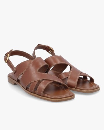 Radley The Evie Luxe Cognac Leather Artisan Sandals Standard Fit