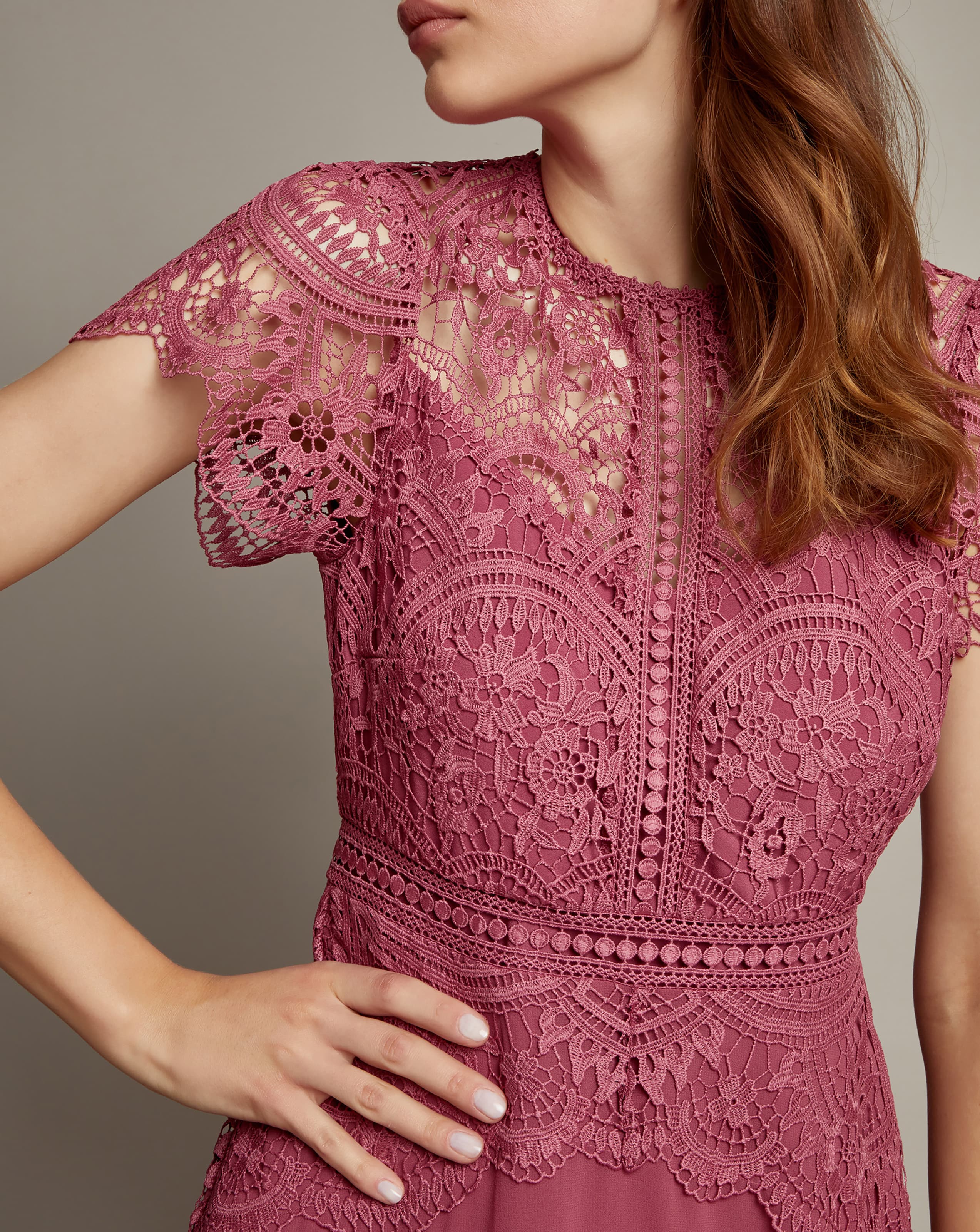 Monsoon Monica Lace Midi Dress