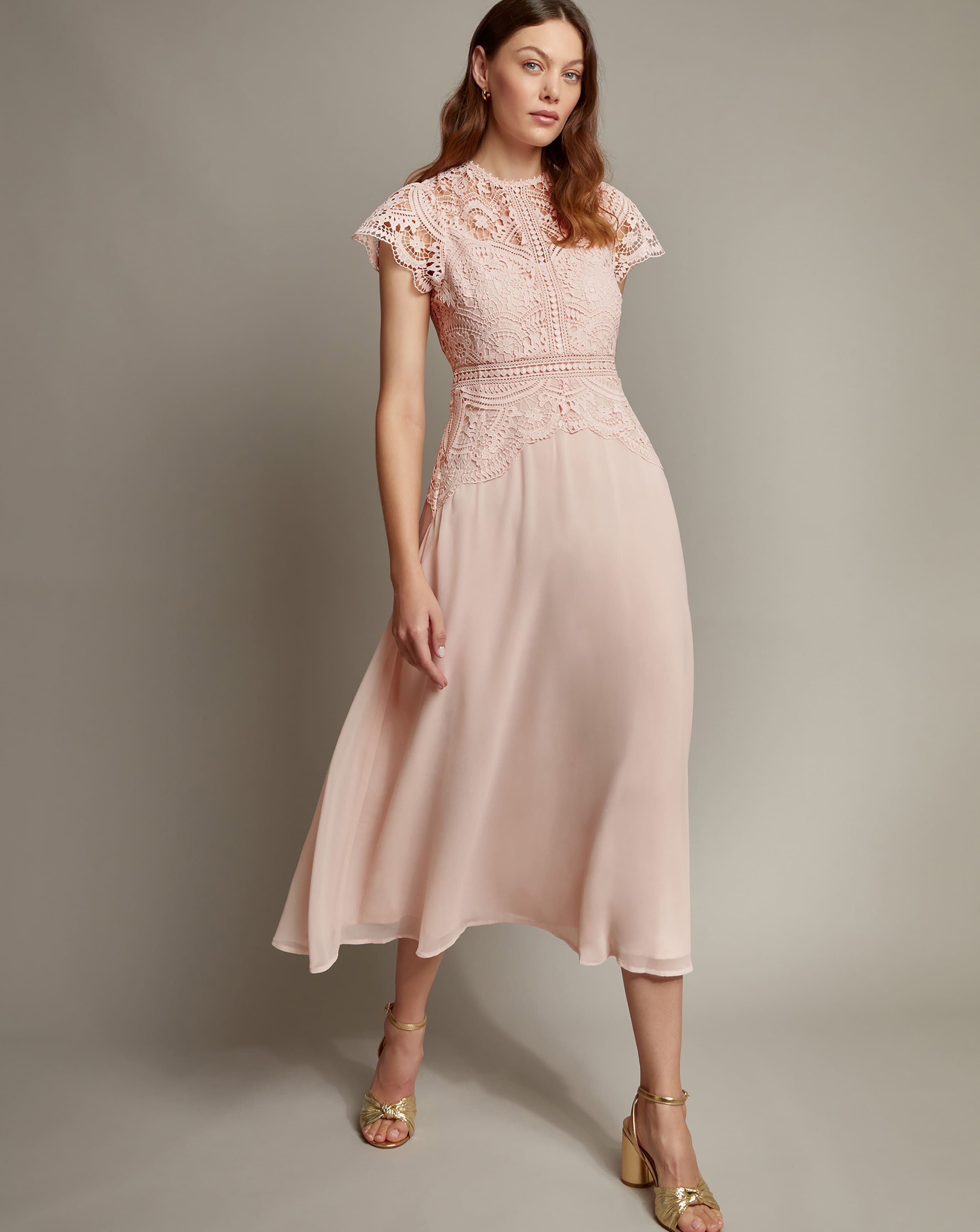 Monsoon Monica Midi Bridesmaid Dress | Fashion World Monsoon Monica Midi Bridesmaid Dress | Fashion World