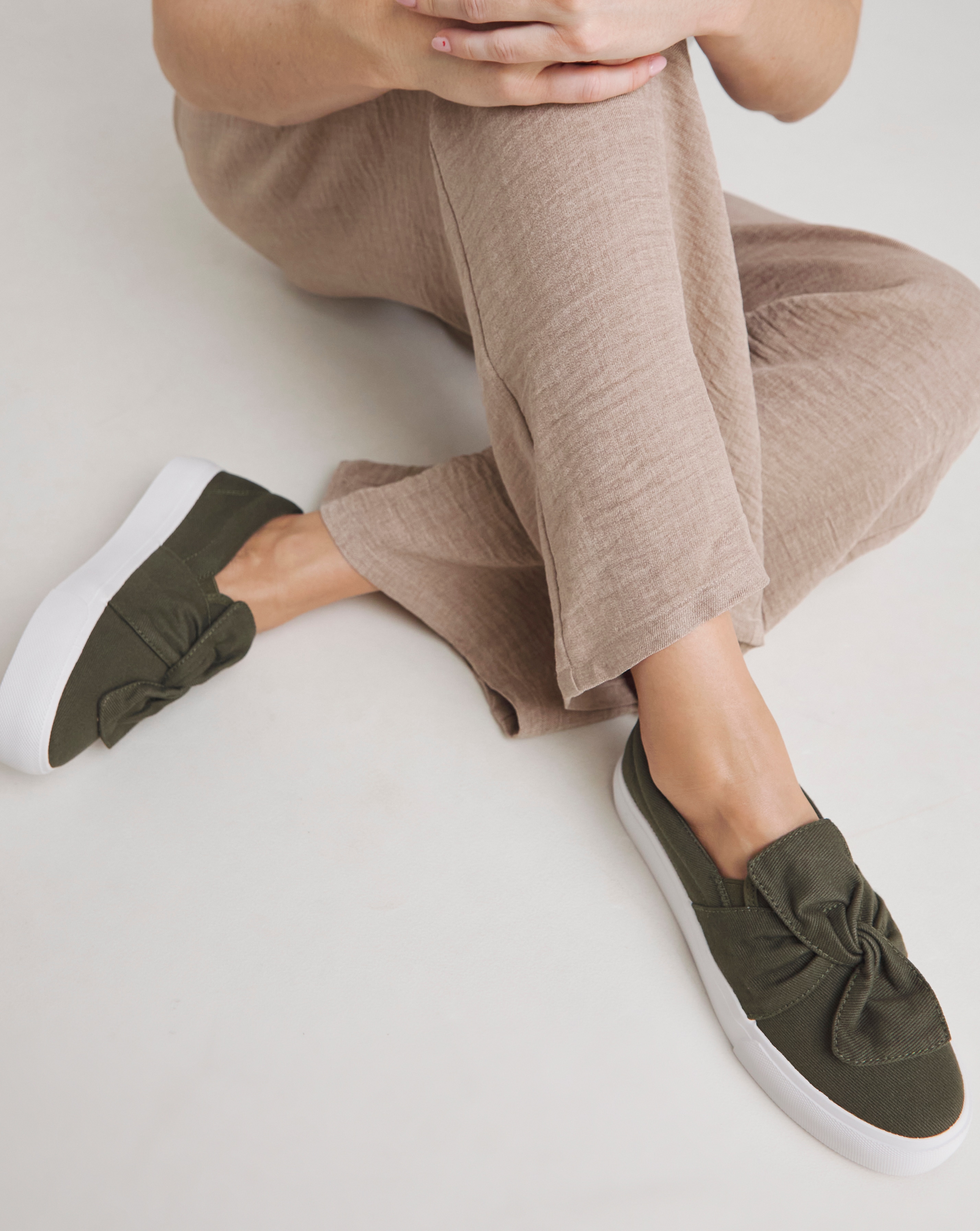Slip On Trainer With Twist Wide Fit
