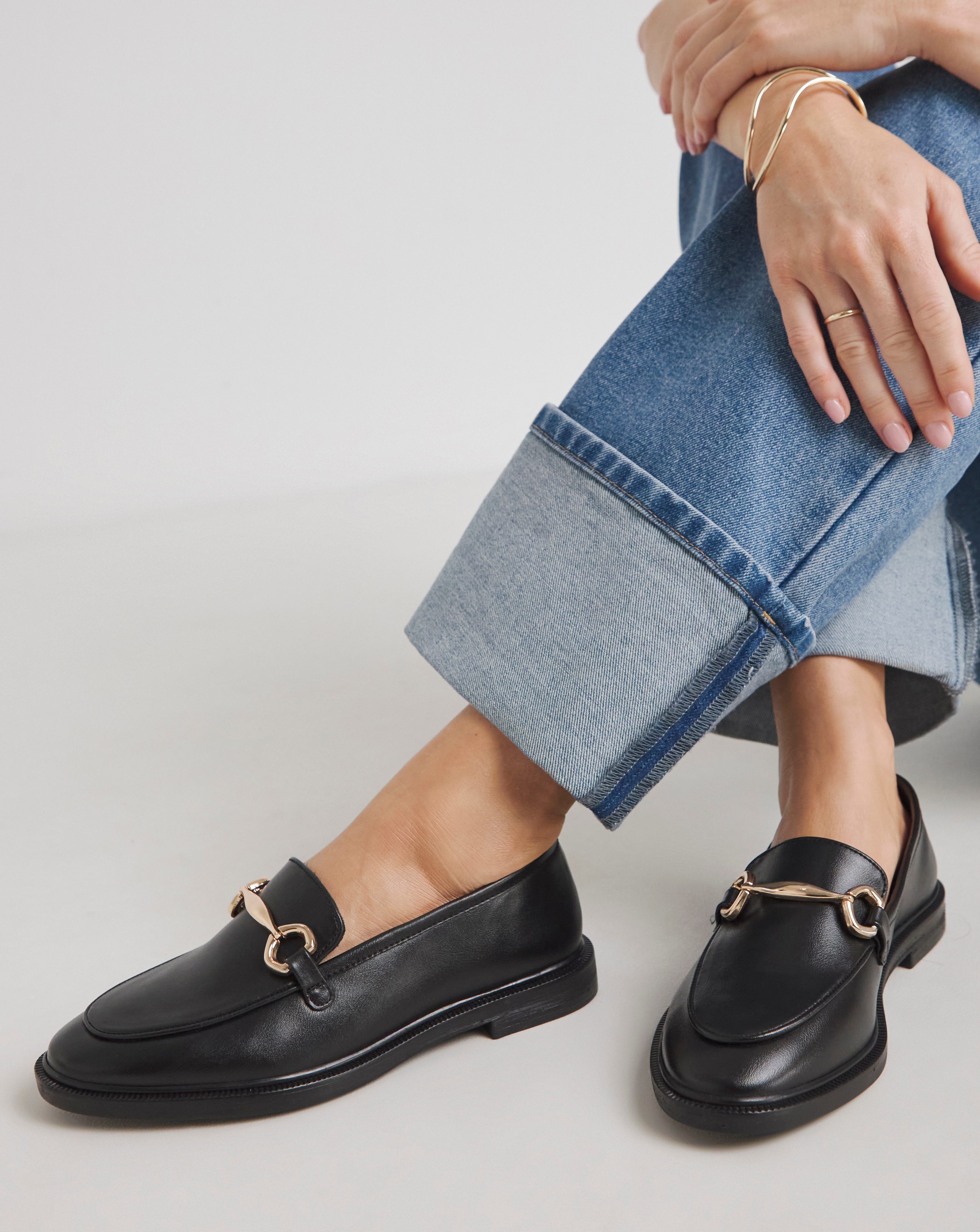 Classic Loafer With Metal Trim Ex Wide