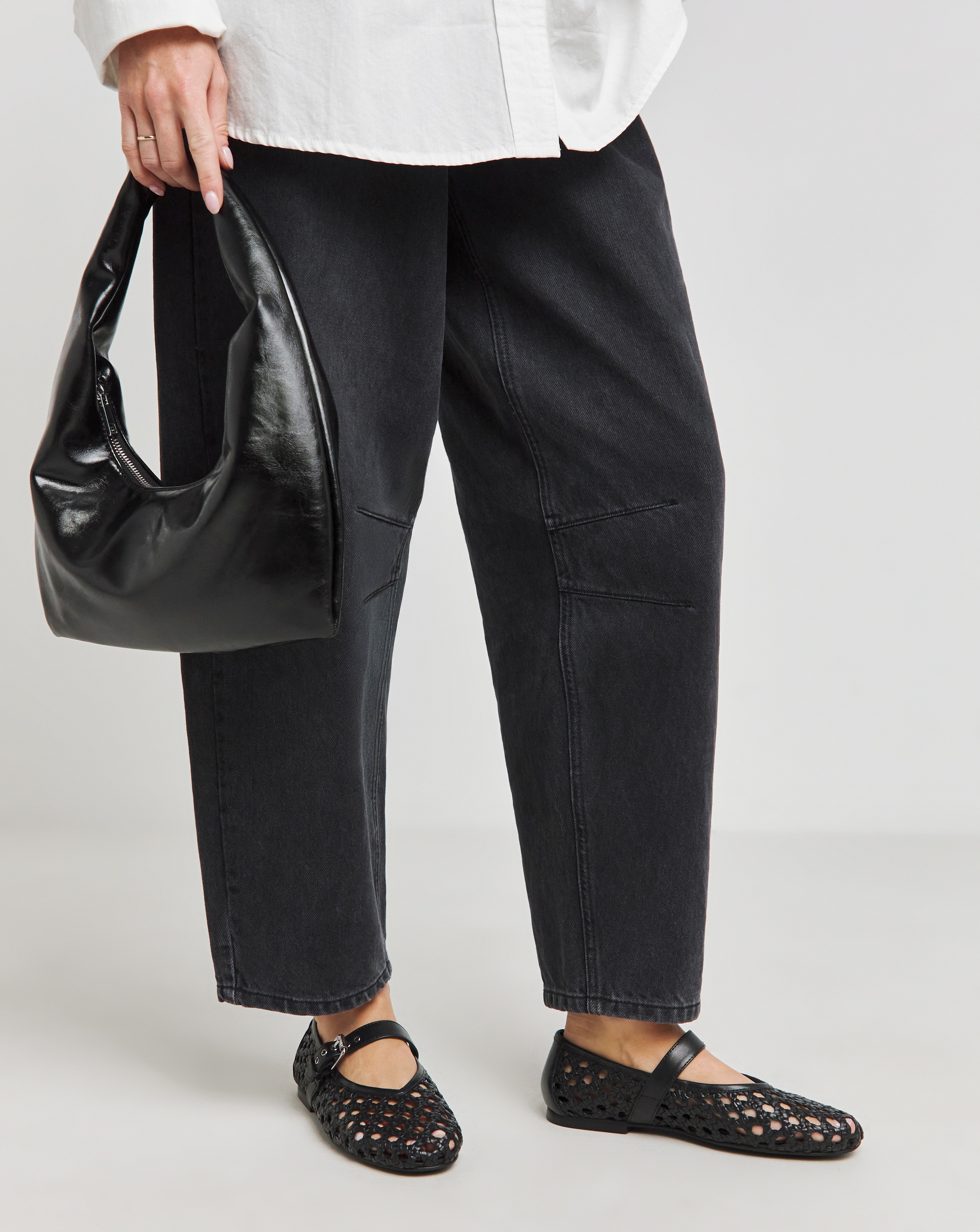 Leather Woven Mary Jane Std