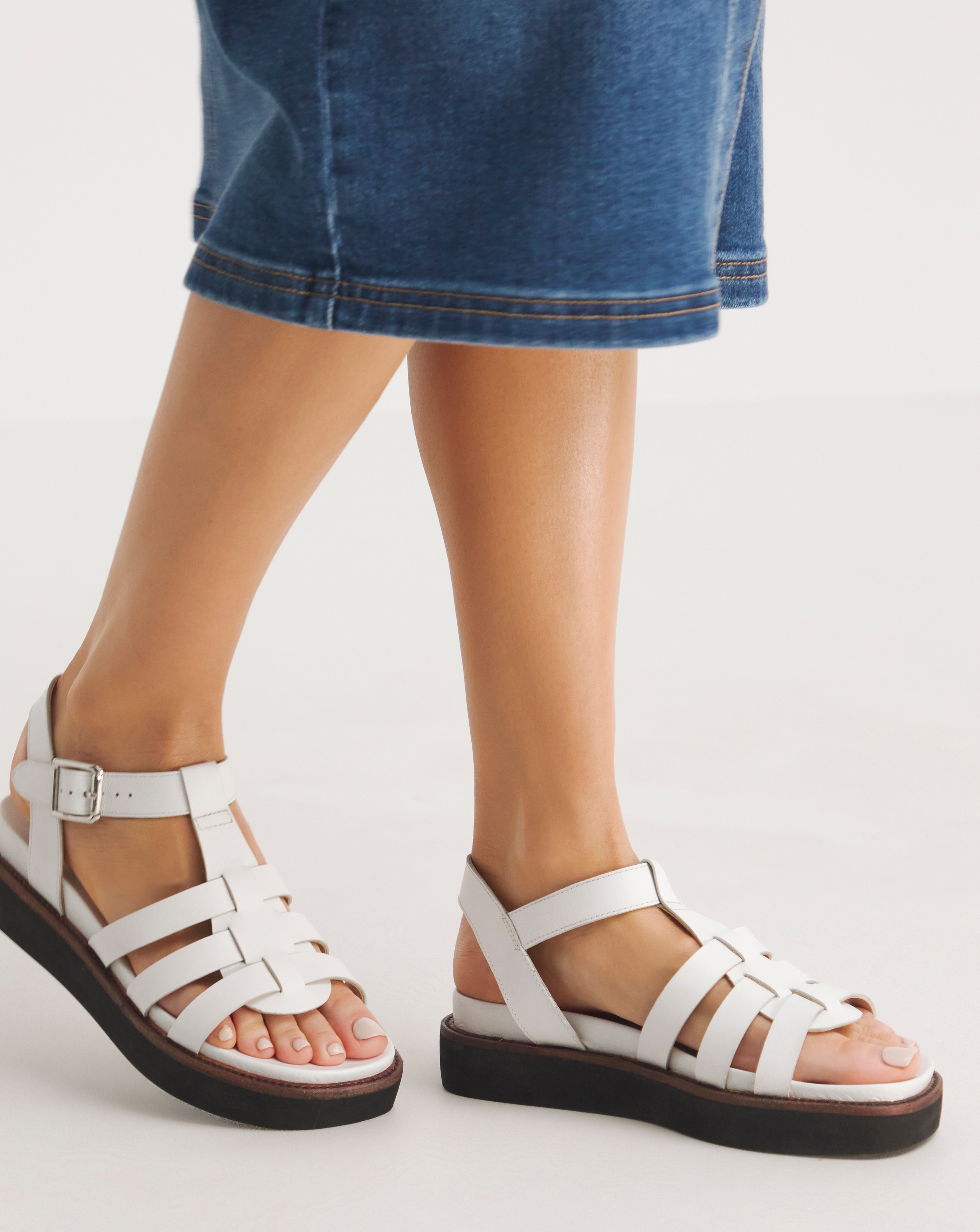 Leather Fisherman Sandals E Fit