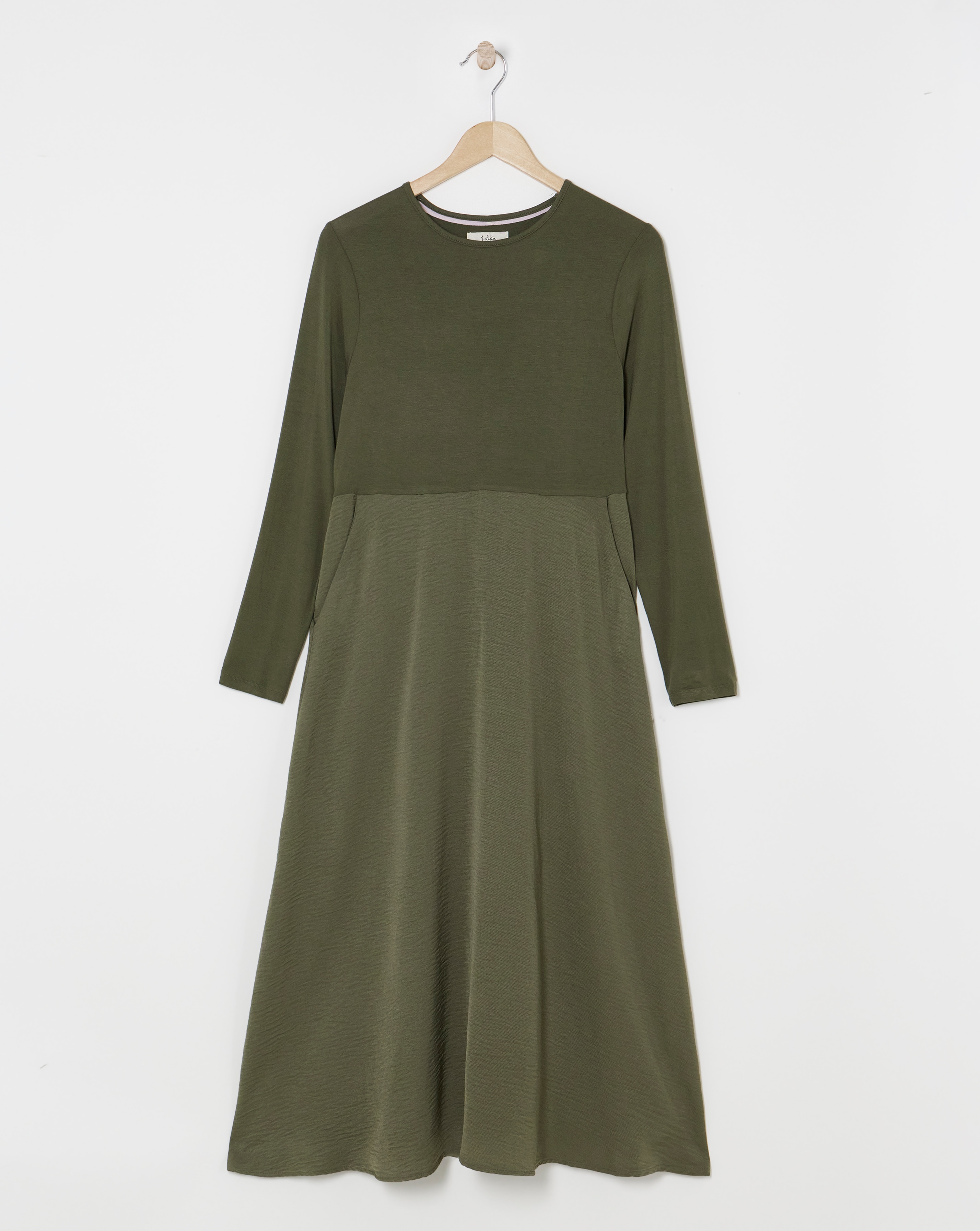 Julipa Mixed Fabric Midi Dress