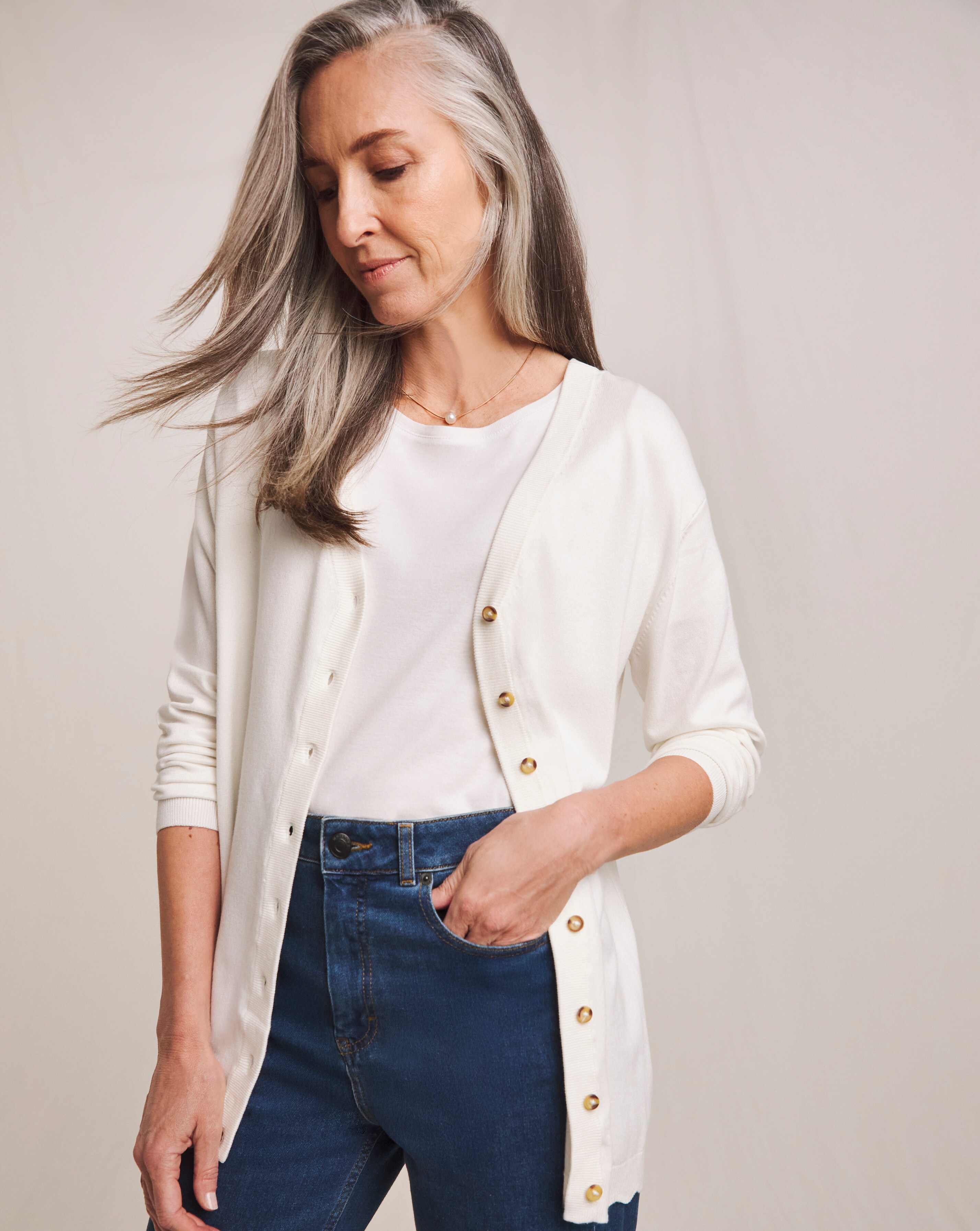 Julipa Longline Button Down Cardigan