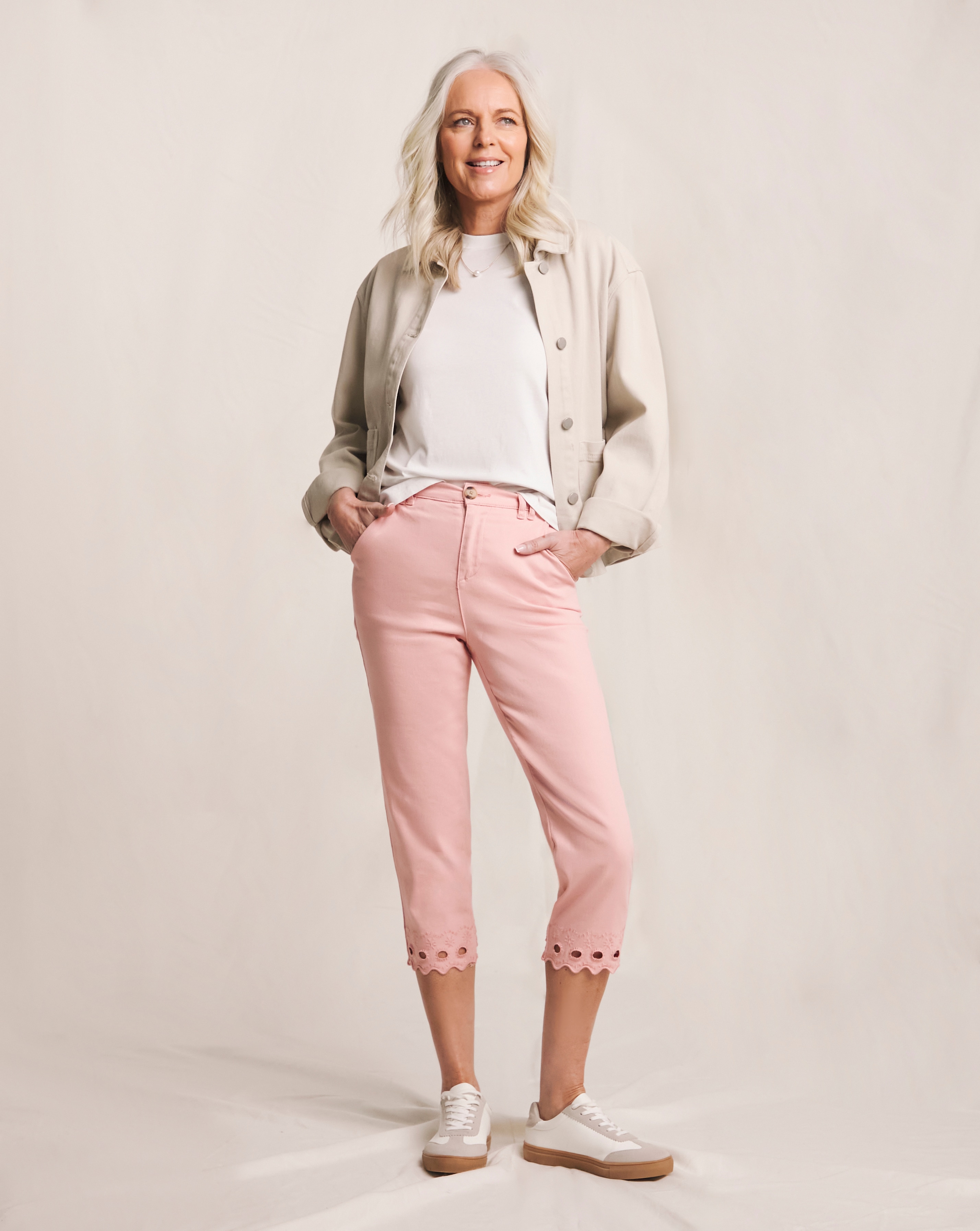 Julipa Embroidered Cropped Trouser