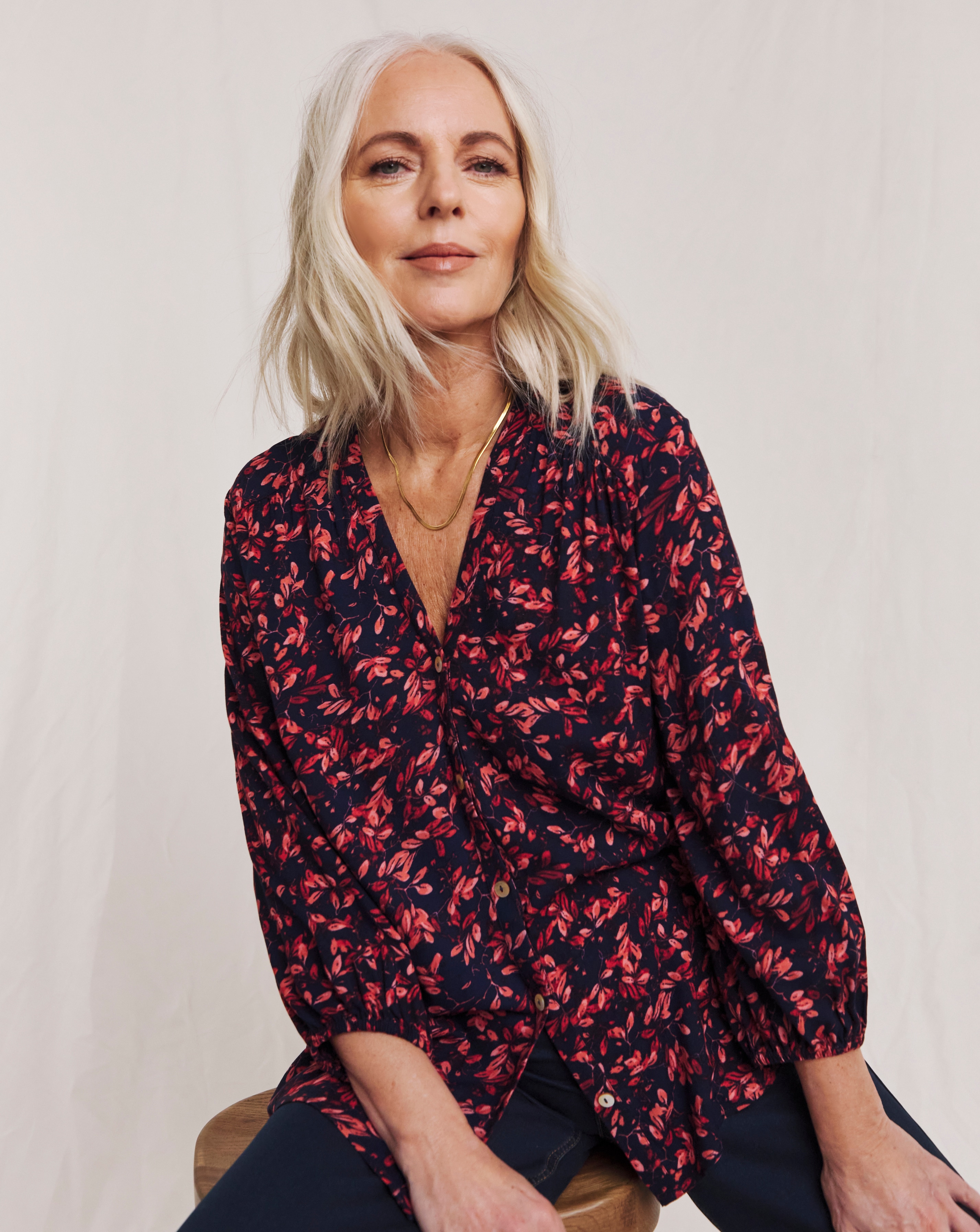 Julipa Button Down Printed Blouse