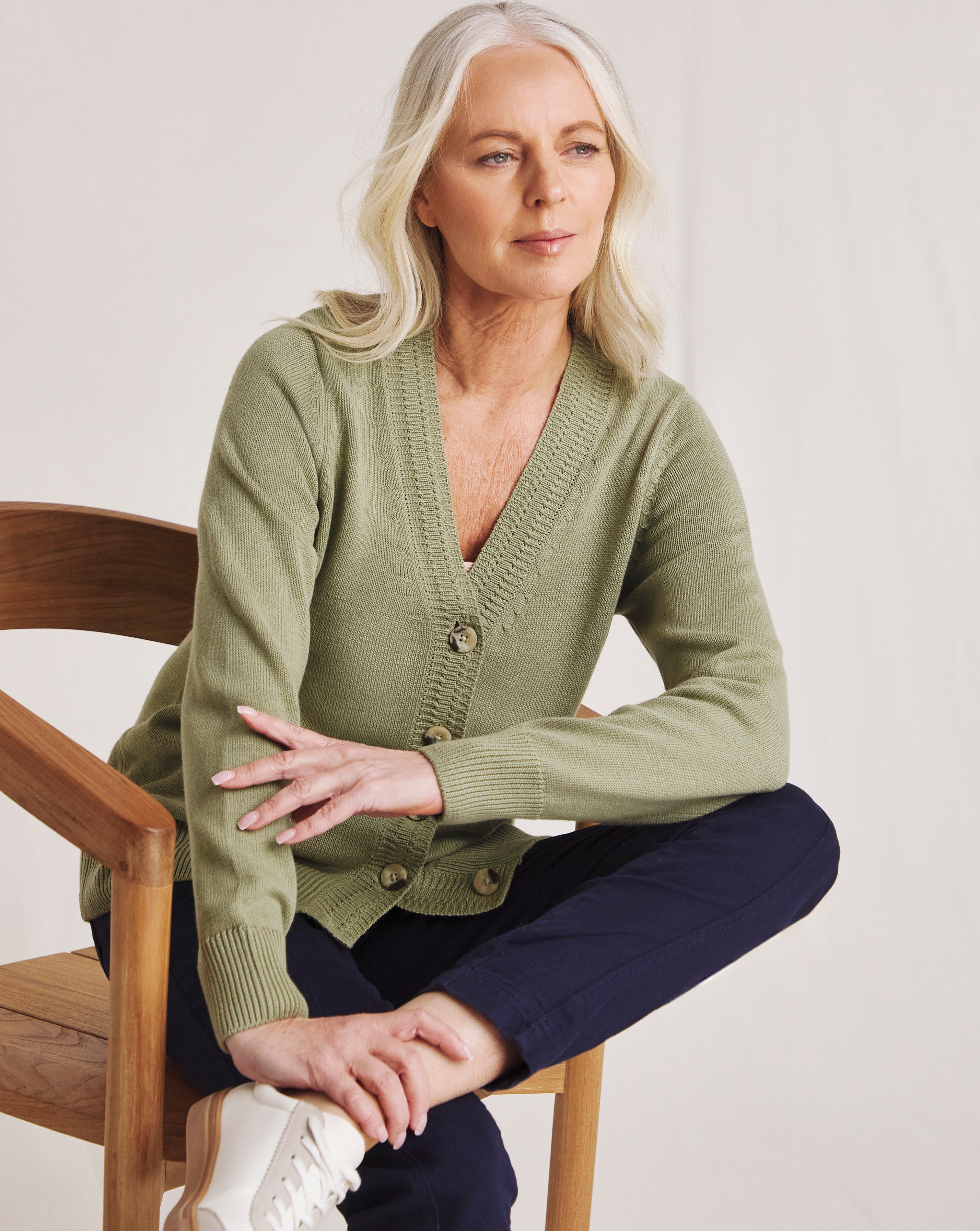 Julipa Cotton Pointelle Cardigan